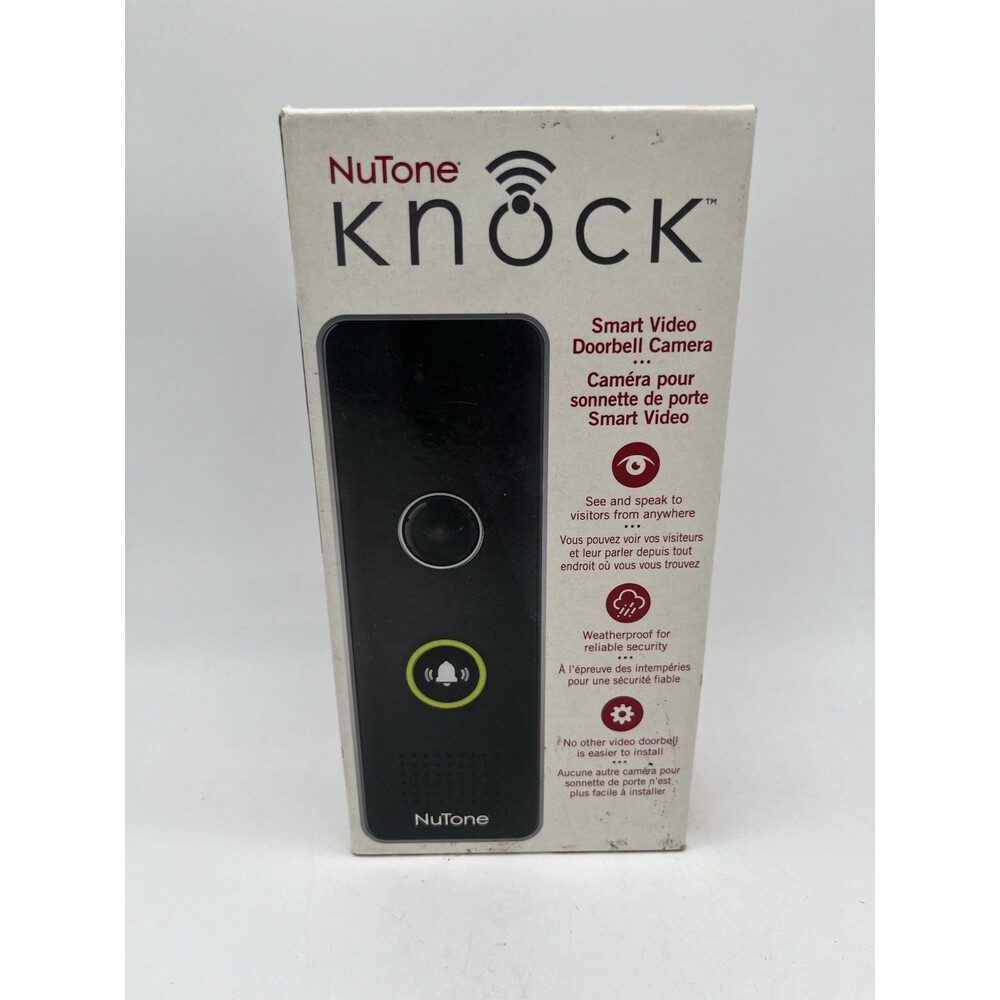 NuTone Knock DCAM100 Smart Video Doorbell Camera Brand New Open Box Complete